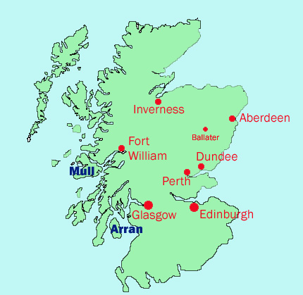 map of scotland